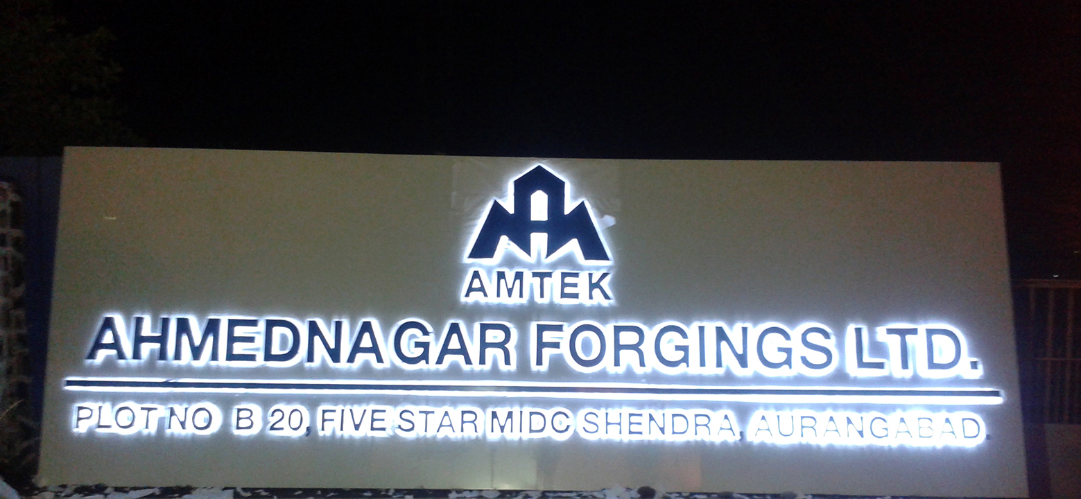 MS powder coated letters with LED